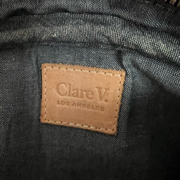 Clare V bag (only pouch) no strap, leather and printed cowhide - Picture 8 of 10